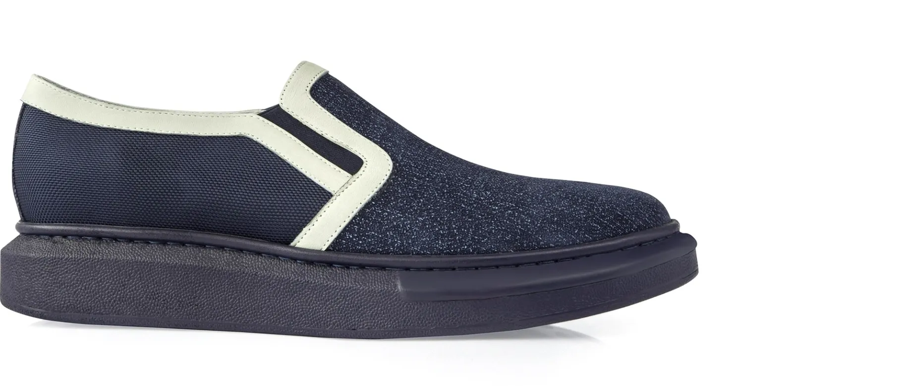agua__slipon_con_rialzo_i_1.webp Uomo GUIDOMAGGI Slip-on>Agua - slipon con rialzo in Tessuto fino a 6 cm più alto
