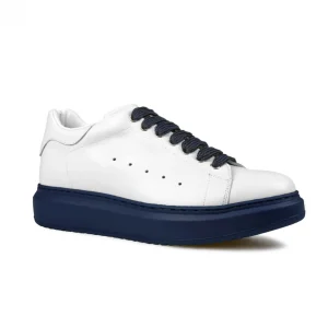 Uomo GUIDOMAGGI Sneakers>Ajax - Sneakers con rialzo interno da uomo in Pelle Pieno Fiore da 6 a 8 cm più alto