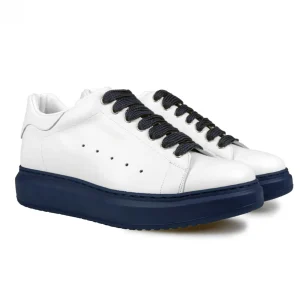 Uomo GUIDOMAGGI Sneakers>Ajax - Sneakers con rialzo interno da uomo in Pelle Pieno Fiore da 6 a 8 cm più alto