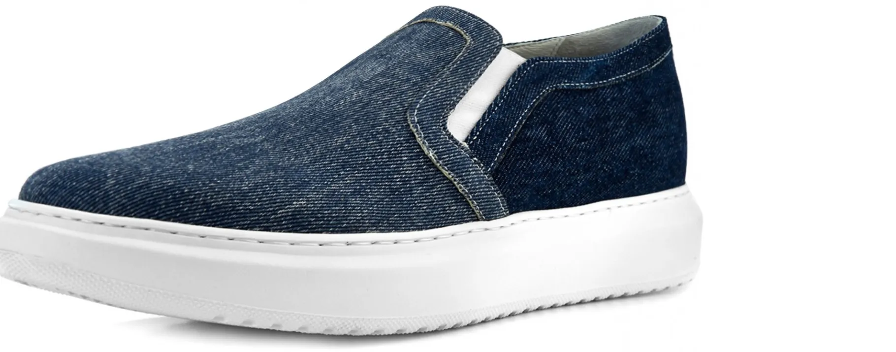alassio__slipons_rialzate_2.webp Uomo GUIDOMAGGI Slip-on>Alassio - Slip-ons rialzate uomo in Tessuto fino a 6.5 cm più alto