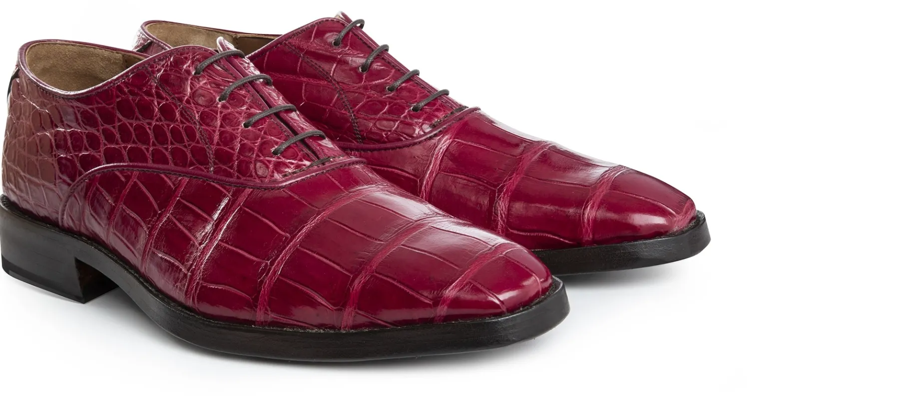 andretta__scarpe_con_rial_1.webp Uomo GUIDOMAGGI Scarpe In Pelle Esotica | Stringate>Andretta - scarpe con rialzo in Pelle coccodrillo Da 6 a 8 cm più alto