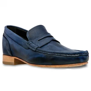 Uomo GUIDOMAGGI Penny Loafers>Australia - Mocassini con rialzo interno da uomo in Pelle Pieno Fiore Fino a 8 cm più alto