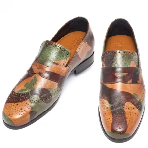 Uomo GUIDOMAGGI Penny Loafers>Avenue Montaigne - Mocassini con rialzo interno in Pieno Fiore Fino a 6 cm più alto