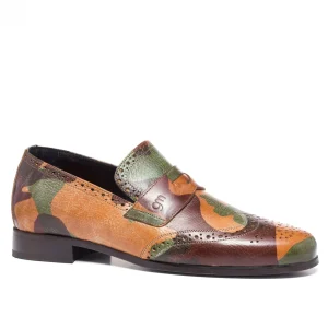 Uomo GUIDOMAGGI Penny Loafers>Avenue Montaigne - Mocassini con rialzo interno in Pieno Fiore Fino a 6 cm più alto
