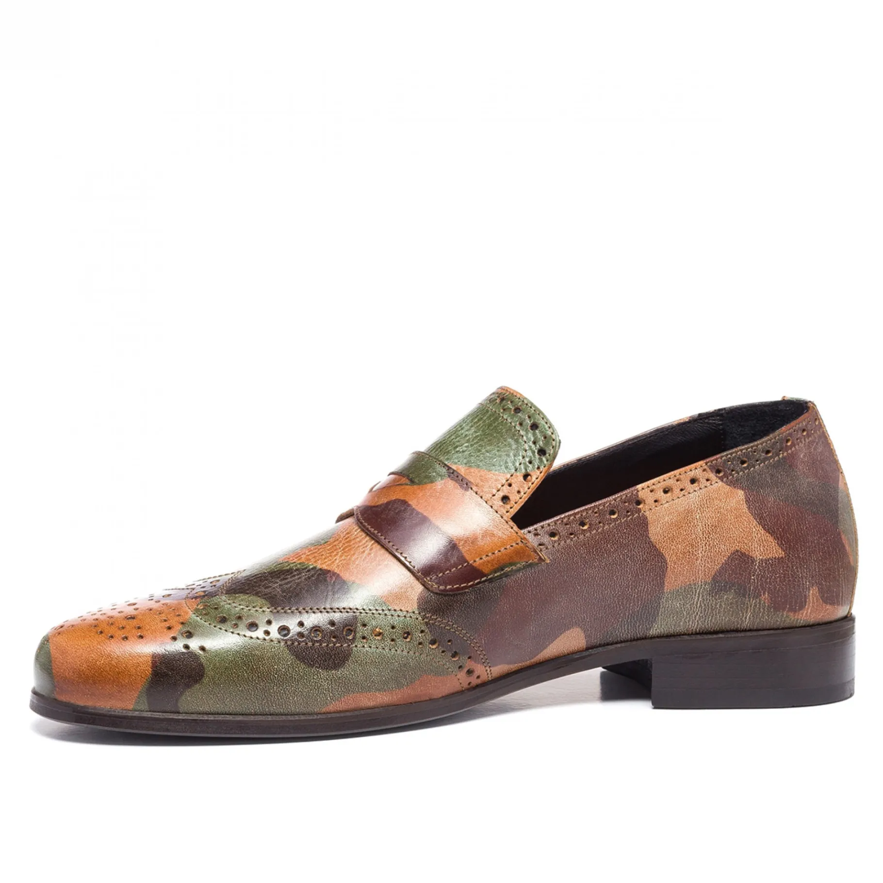 avenue_montaigne__mocassi_2.webp Uomo GUIDOMAGGI Penny Loafers>Avenue Montaigne - Mocassini con rialzo interno in Pieno Fiore Fino a 6 cm più alto