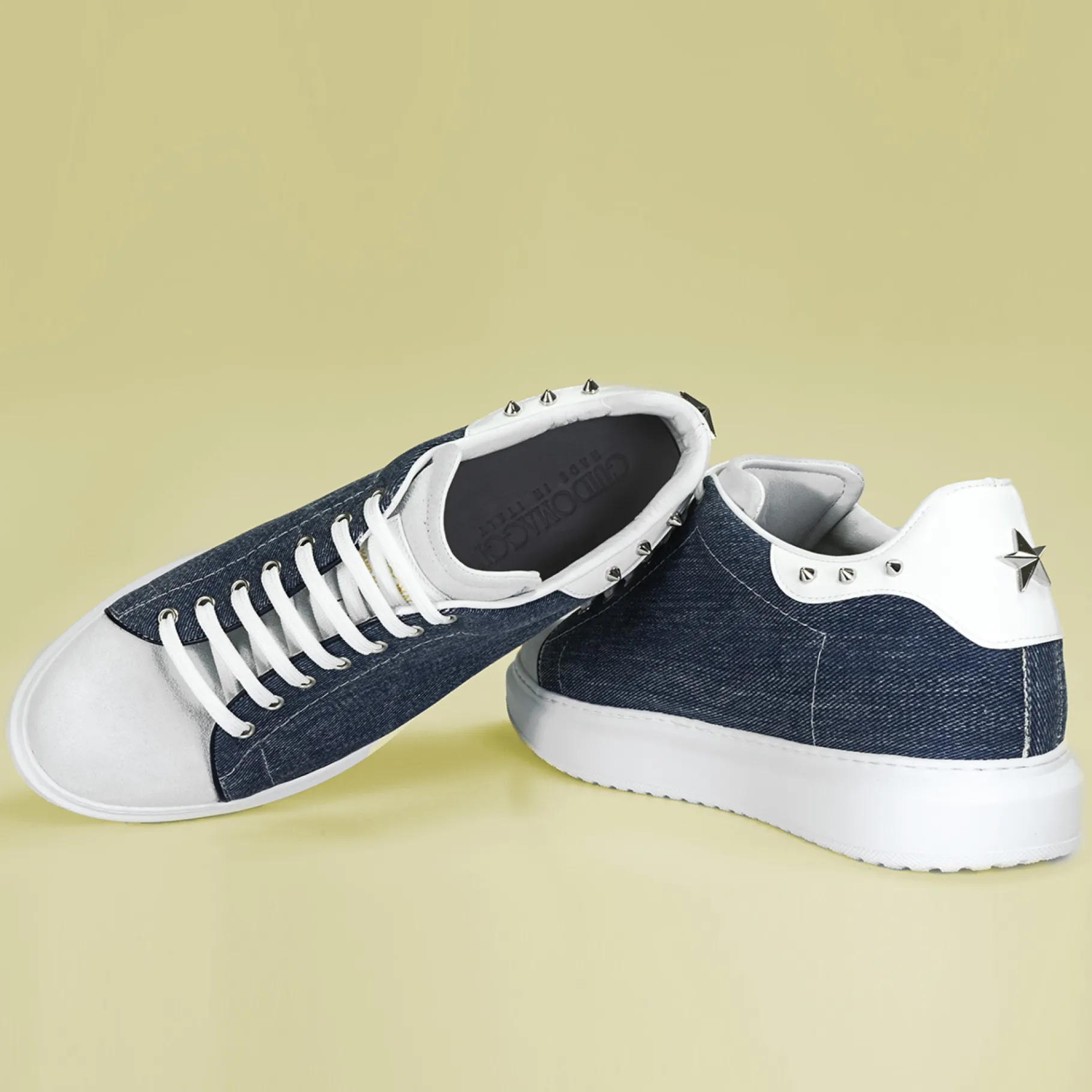 ballard__sneakers_con_ria_0.webp Uomo GUIDOMAGGI Sneakers>Ballard - sneakers con rialzo in Mix Pelle/Tessuto Da 6 a 8 cm più alto
