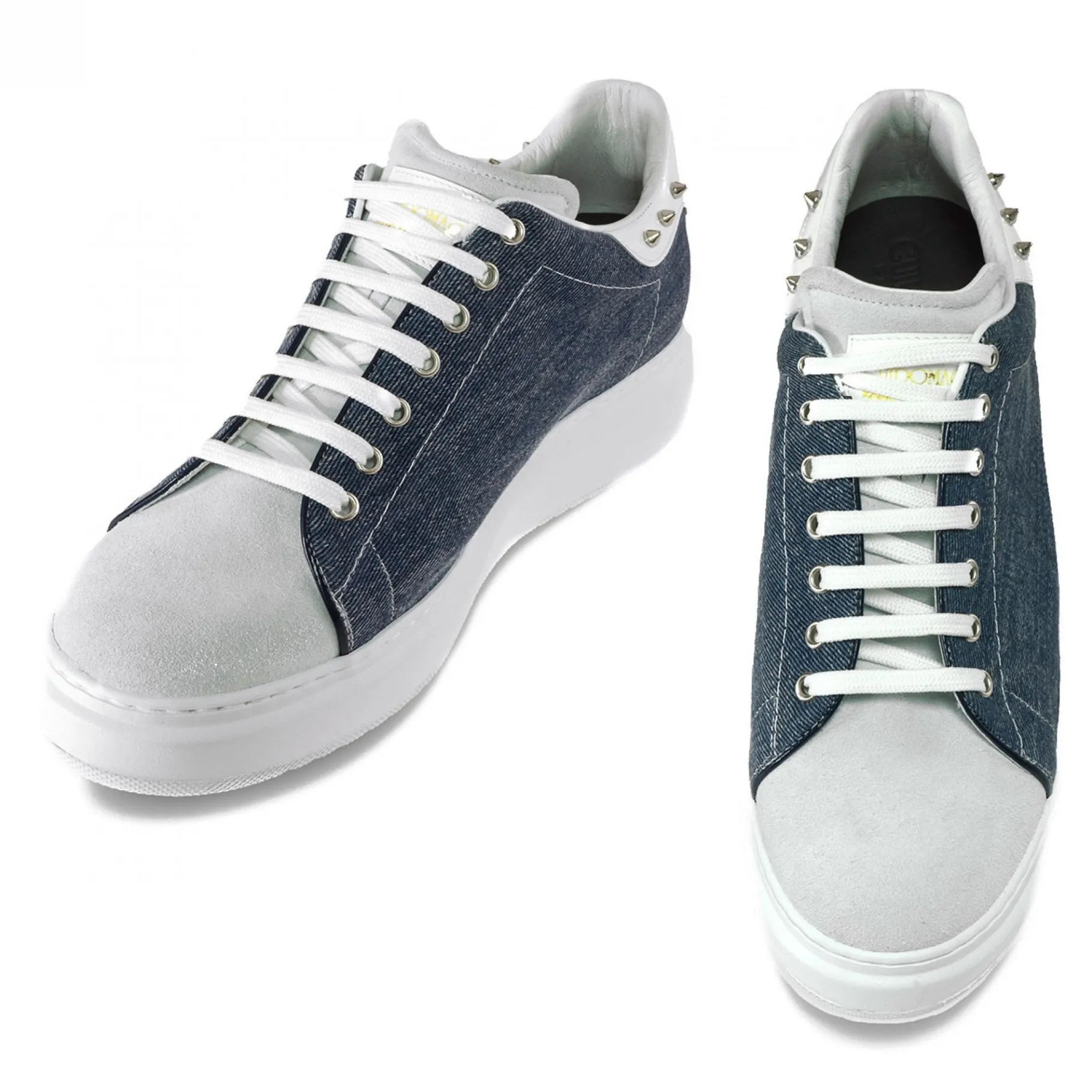 ballard__sneakers_con_ria_1.webp Uomo GUIDOMAGGI Sneakers>Ballard - sneakers con rialzo in Mix Pelle/Tessuto Da 6 a 8 cm più alto