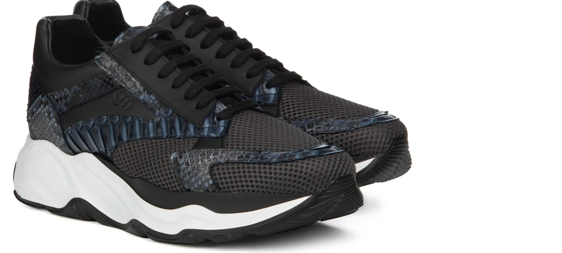 bigfork__sneakers_rialzan_0.webp Uomo GUIDOMAGGI Scarpe In Pelle Esotica | Sneakers>Bigfork - Sneakers rialzanti da uomo in Mix Pelle/Tessuto fino a 11 cm più alto