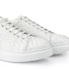 Donna GUIDOMAGGI Scarpe Donna | Sneakers>Biscayne Bay - sneakers rialzanti in Mix Pelle Da 6 a 8 cm più alto