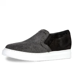 Uomo GUIDOMAGGI Slip-on>Black Sea -slipon con rialzo in Mix Pelle/Tessuto fino a 6 cm più alto