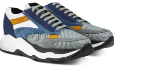 Uomo GUIDOMAGGI Sneakers>Boulder - sneakers con rialzo in Mix Pelle/Tessuto Da 6 a 11 cm più alto