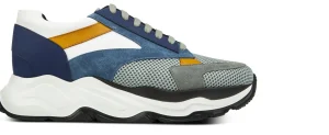 Uomo GUIDOMAGGI Sneakers>Boulder - sneakers con rialzo in Mix Pelle/Tessuto Da 6 a 11 cm più alto