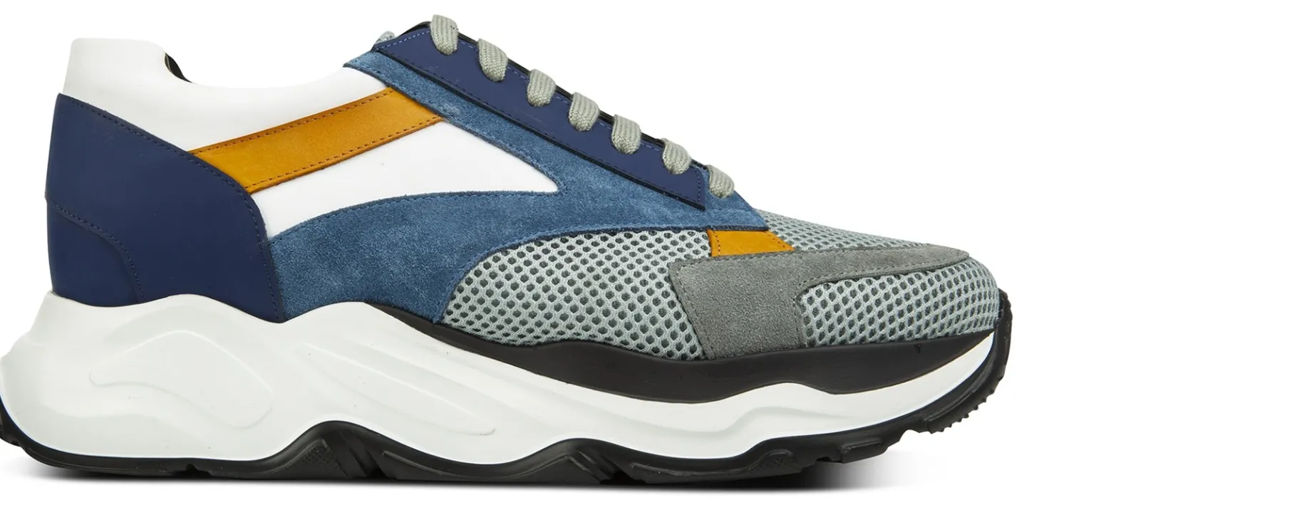 boulder__sneakers_con_ria_1.webp Uomo GUIDOMAGGI Sneakers>Boulder - sneakers con rialzo in Mix Pelle/Tessuto Da 6 a 11 cm più alto