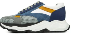 Uomo GUIDOMAGGI Sneakers>Boulder - sneakers con rialzo in Mix Pelle/Tessuto Da 6 a 11 cm più alto