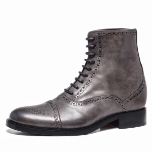 Uomo GUIDOMAGGI Stivali>Brickell - Stivali con rialzo in Pelle Pieno Fiore da 6 a 10 cm più alto