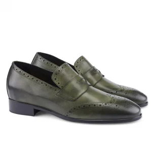 Uomo GUIDOMAGGI Penny Loafers>Brunei - Mocassini con rialzo interno da uomo in Pieno Fiore Fino a 6 cm più alto