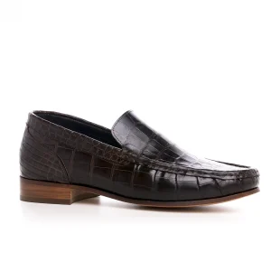 Uomo GUIDOMAGGI Scarpe In Pelle Esotica | Cucitura Goodyear>Cachemire - Mocassini che alzano la statura in Pelle Coccodrillo Fino a 6.5 cm più alto