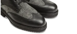 Uomo GUIDOMAGGI Stivali Da 12 A 15 Cm>Calgary -Stivali scarpe con rialzo in Mix Pelle/Tessuto Da 10 cm a 15 cm più alto