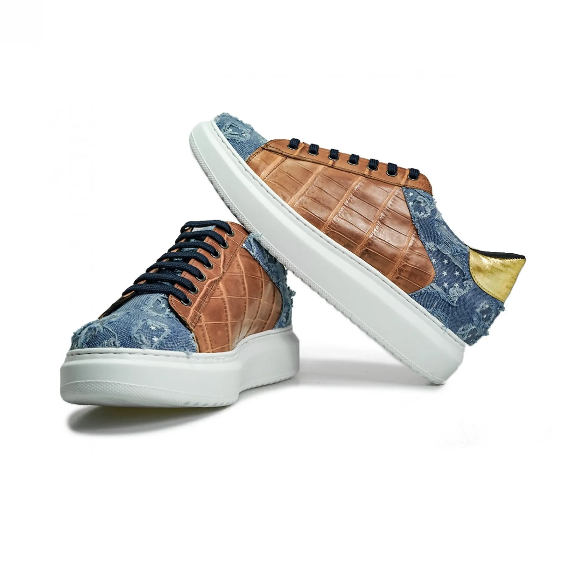 chandler__sneakers_con_ri_5.webp Uomo GUIDOMAGGI Scarpe In Pelle Esotica | Sneakers>Chandler - sneakers con rialzo in Mix Pelle/Tessuto da 6 a 8 cm più alto