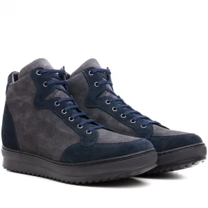 Uomo GUIDOMAGGI Sneakers>Charleston - Sneakers rialzate uomo in Pelle Scamosciato da 6 a 10 cm più alto