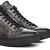 Uomo GUIDOMAGGI Sneakers>Clapham - Sneakers con rialzo in Pelle Pieno Fiore da 6 a 8 cm più alto