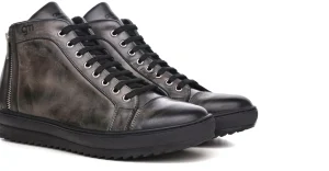 Uomo GUIDOMAGGI Sneakers>Clapham - Sneakers con rialzo in Pelle Pieno Fiore da 6 a 8 cm più alto