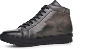 Uomo GUIDOMAGGI Sneakers>Clapham - Sneakers con rialzo in Pelle Pieno Fiore da 6 a 8 cm più alto