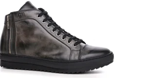 Uomo GUIDOMAGGI Sneakers>Clapham - Sneakers con rialzo in Pelle Pieno Fiore da 6 a 8 cm più alto