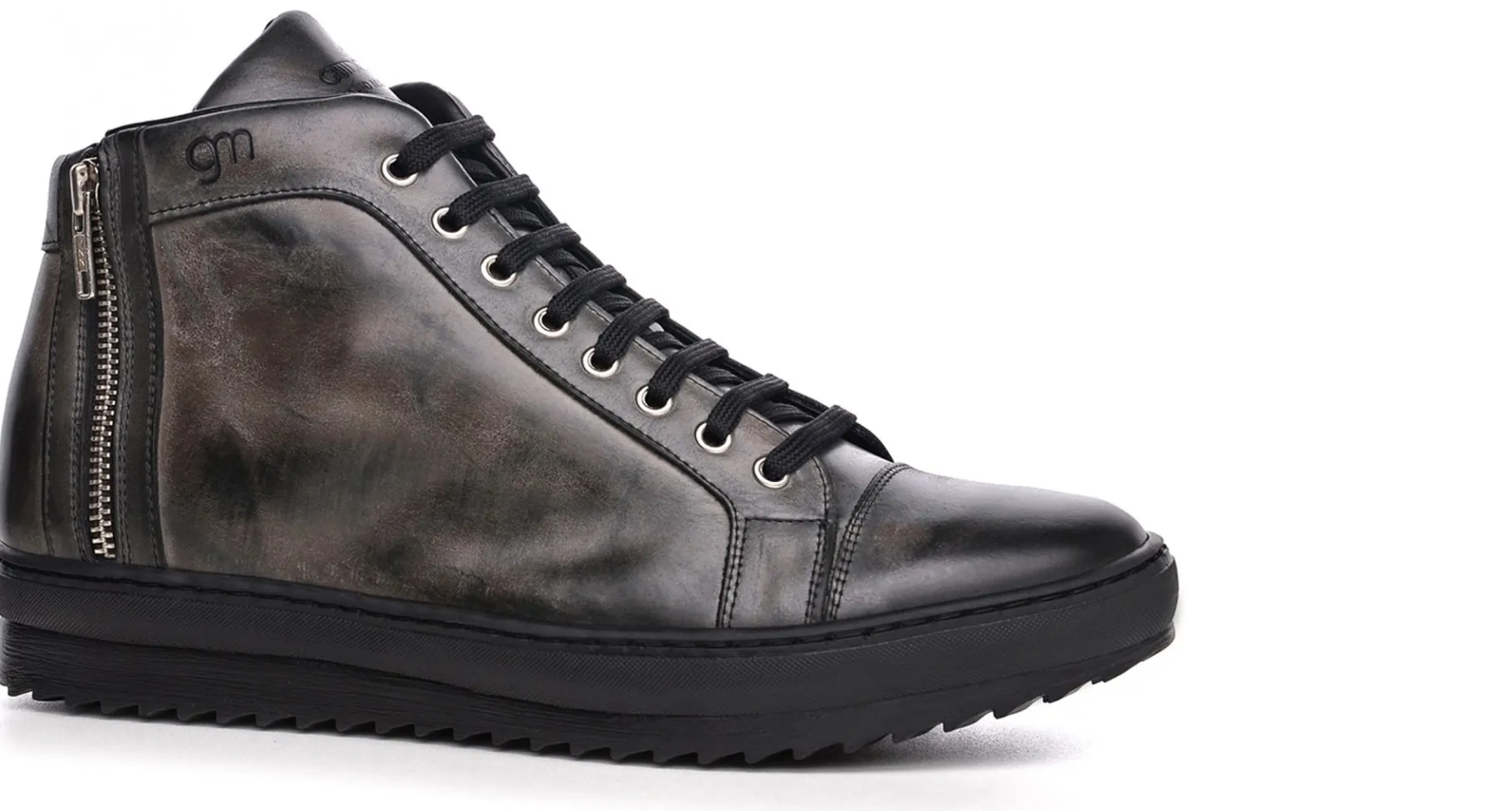 clapham__sneakers_con_ria_2.webp Uomo GUIDOMAGGI Sneakers>Clapham - Sneakers con rialzo in Pelle Pieno Fiore da 6 a 8 cm più alto
