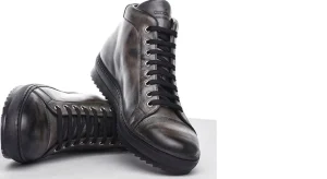 Uomo GUIDOMAGGI Sneakers>Clapham - Sneakers con rialzo in Pelle Pieno Fiore da 6 a 8 cm più alto