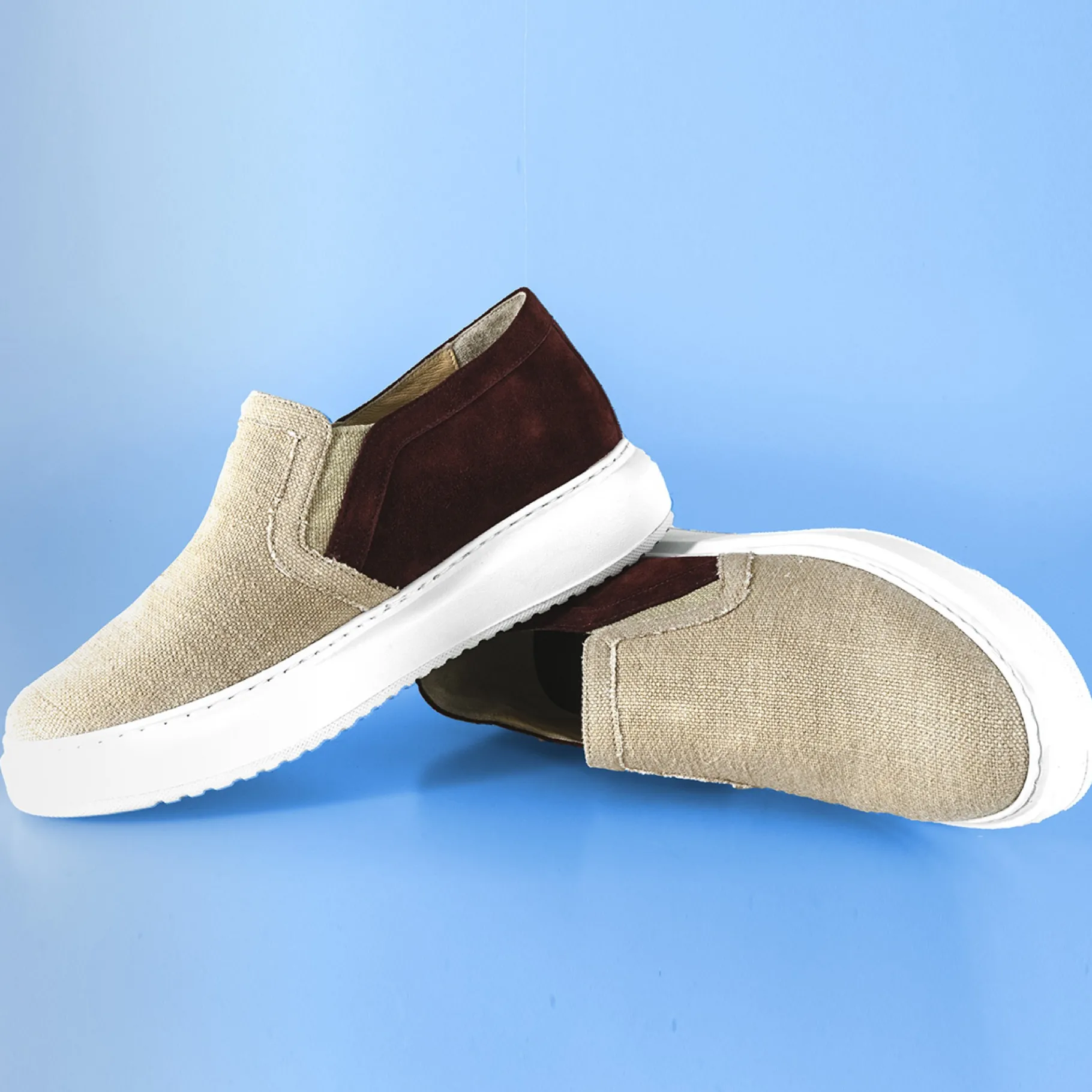 conero__sneakers_con_rial_4.webp Uomo GUIDOMAGGI Slip-on>Conero - Sneakers con rialzo interno da uomo in Mix Pelle/Tessuto fino a 6.5 cm più alto
