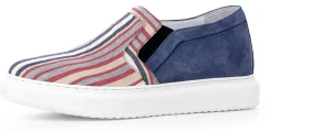 Uomo GUIDOMAGGI Slip-on>Copacabana - Slip-On scarpe con rialzo in Mix Pelle/tessuto Fino a 6.5 cm più alto