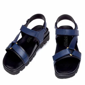 Uomo GUIDOMAGGI Sandali>Costa Smeralda - Sandali con rialzo iterno in Pelle Pieno Fiore Fino a 6 cm più alto