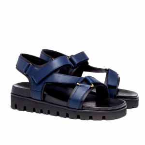 Uomo GUIDOMAGGI Sandali>Costa Smeralda - Sandali con rialzo iterno in Pelle Pieno Fiore Fino a 6 cm più alto