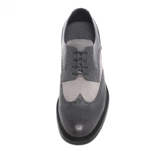 Uomo GUIDOMAGGI Stringate>Cremona - Classiche scarpe uomo con rialzo in Mix Pelle/Tessuto da 6 a 8 cm più alto