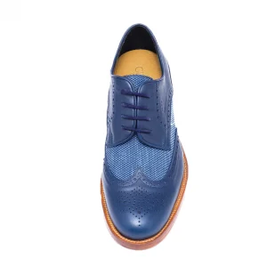 Uomo GUIDOMAGGI Stringate>Dandy - Classiche scarpe rialzate in Mix Pelle/Tessuto da 6 a 8 cm più alto