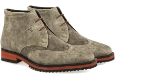 Uomo GUIDOMAGGI Polacchine>Dupont Circle - Stivali rialzanti uomo in Pelle Scamosciato da 6 a 8 cm più alto