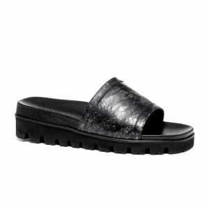 Uomo GUIDOMAGGI Ciabatte>Forte dei Marmi - Sandali con rialzo interno da uomo in Pelle Pieno Fiore Fino a 6 cm più alto