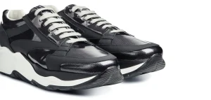 Uomo GUIDOMAGGI Sneakers>Galax - sneakers con rialzo in Mix Pelle/Tessuto Da 6 a 11 cm più alto