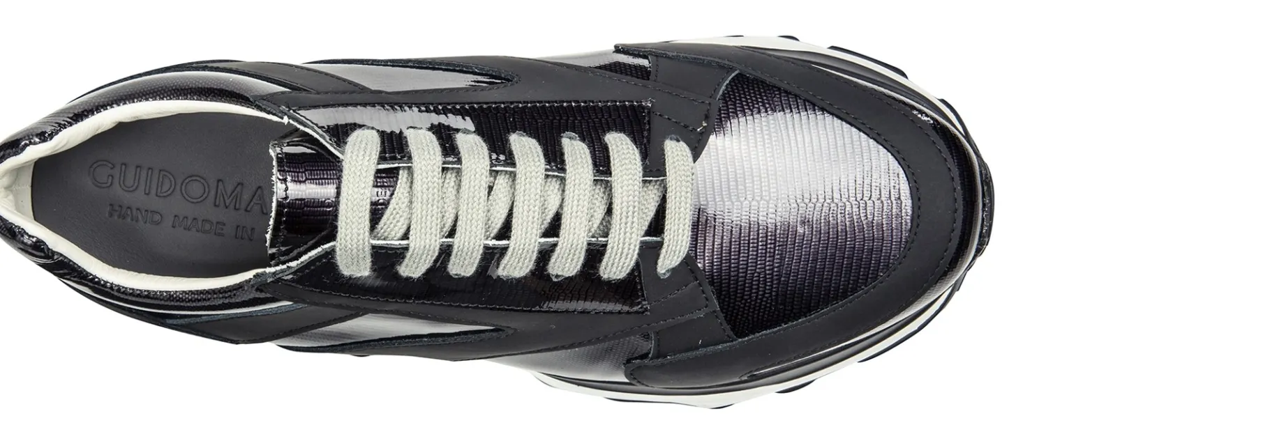 galax__sneakers_con_rialz_3.webp Uomo GUIDOMAGGI Sneakers>Galax - sneakers con rialzo in Mix Pelle/Tessuto Da 6 a 11 cm più alto