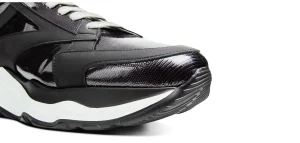 Uomo GUIDOMAGGI Sneakers>Galax - sneakers con rialzo in Mix Pelle/Tessuto Da 6 a 11 cm più alto