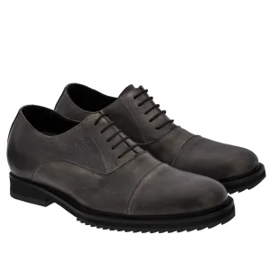 Uomo GUIDOMAGGI Stringate>Genova - Classiche  scarpe uomo con rialzo  in Pelle Pieno Fiore Fino a 8 cm più alto
