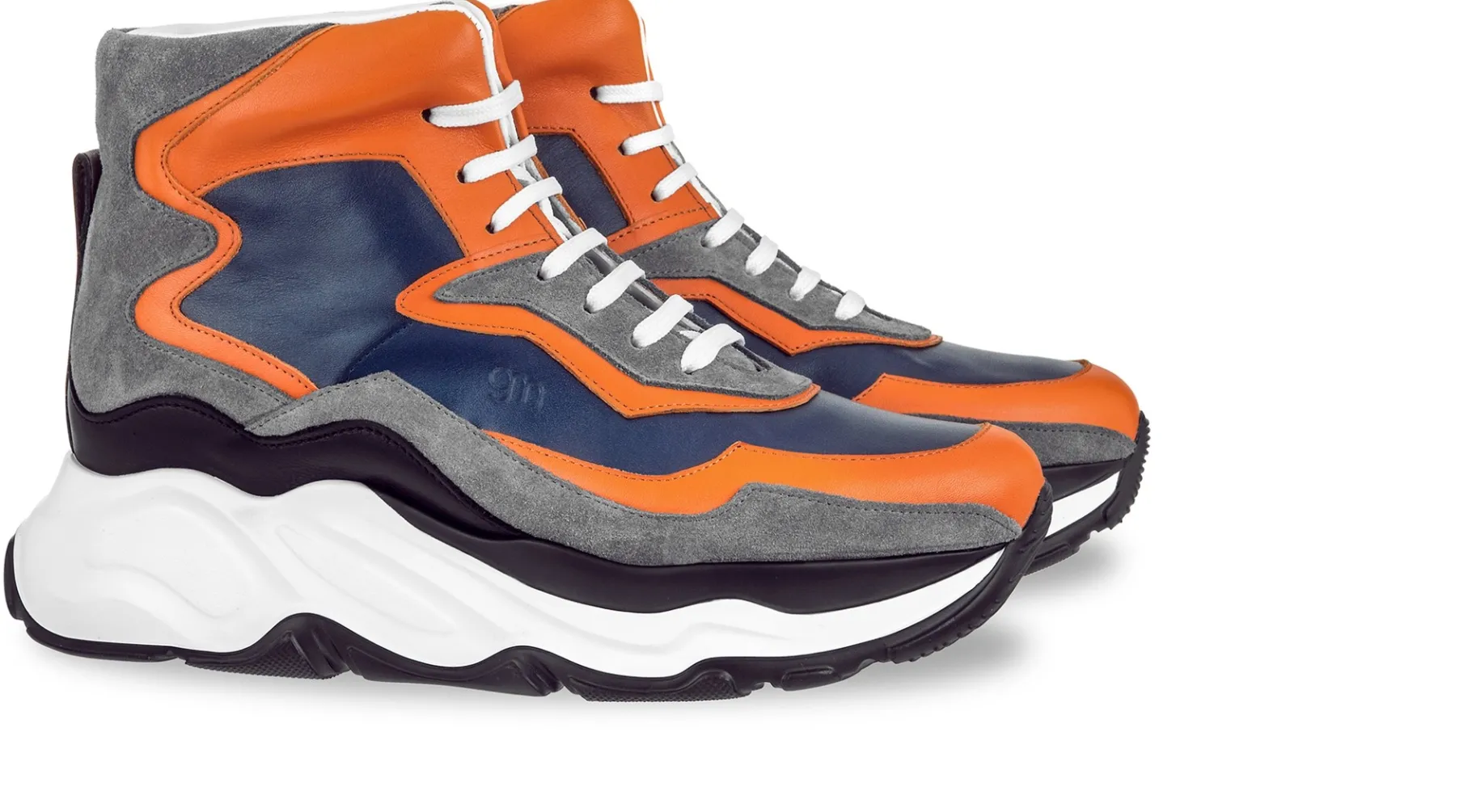 giant_flamingo__chunky_sn_0.webp Uomo GUIDOMAGGI Sneakers>Giant Flamingo - Chunky Sneakers in Mix Pelle fino a 12,5 cm più alto