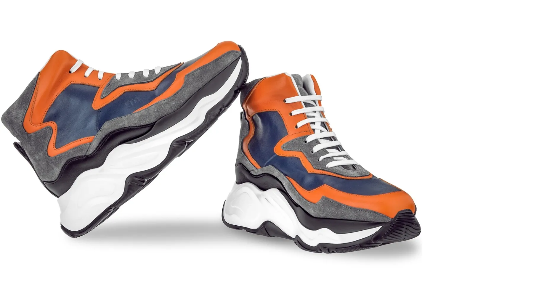 giant_flamingo__chunky_sn_5.webp Uomo GUIDOMAGGI Sneakers>Giant Flamingo - Chunky Sneakers in Mix Pelle fino a 12,5 cm più alto