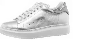 Donna GUIDOMAGGI Scarpe Donna | Sneakers>Ginza - Sneakers con rialzo in Pelle Pieno Fiore da 6 a 8 cm più alto