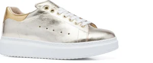 Donna GUIDOMAGGI Scarpe Donna>Guangzhou - Sneakers con rialzo in Pelle Pieno Fiore fino a 6,5 cm più alto