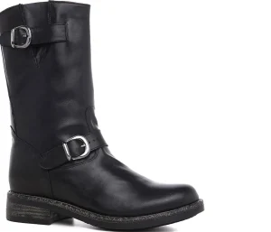Donna GUIDOMAGGI Scarpe Donna | Stivali>Hamburg - Stivali con rialzo in Pelle Pieno Fiore da 6 a 10 cm più alto