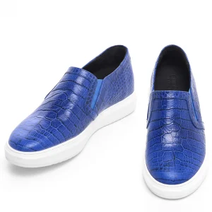 Uomo GUIDOMAGGI Slip-on>Hamptons - Slip-On con rialzo interno in Pelle Pieno Fiore  Coccodrillo da 6 a 8 cm più alto