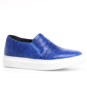 Uomo GUIDOMAGGI Slip-on>Hamptons - Slip-On con rialzo interno in Pelle Pieno Fiore Coccodrillo da 6 a 8 cm più alto