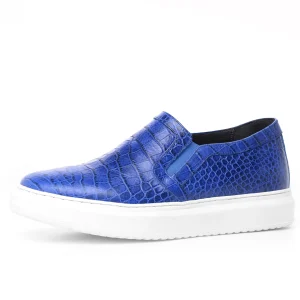 Uomo GUIDOMAGGI Slip-on>Hamptons - Slip-On con rialzo interno in Pelle Pieno Fiore Coccodrillo da 6 a 8 cm più alto